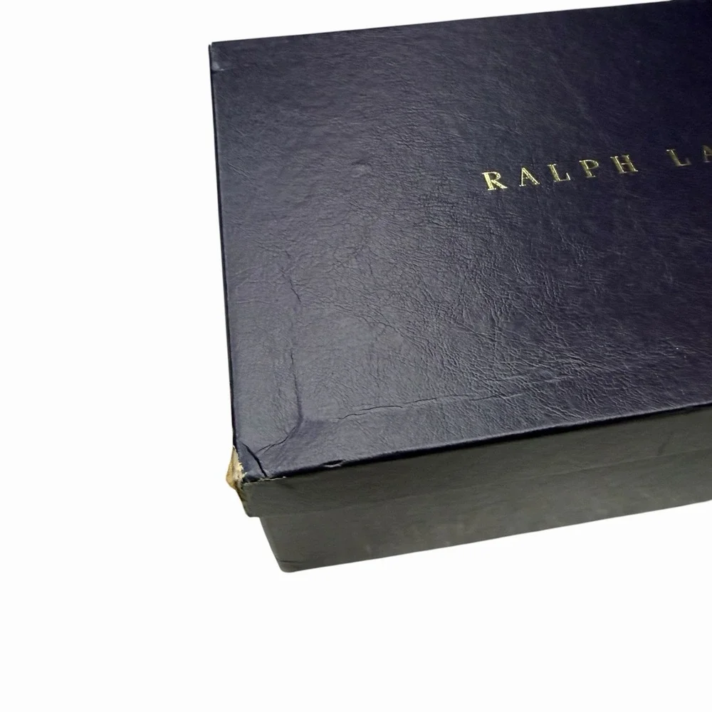 Ralph Lauren Purple Label NEW 11.5 D Calf Hair RL Script Alonzo Leopard Slippers